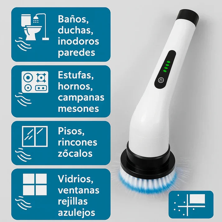 PowerClean 360° | Cepillo Electrico Multifuncional 9 en 1
