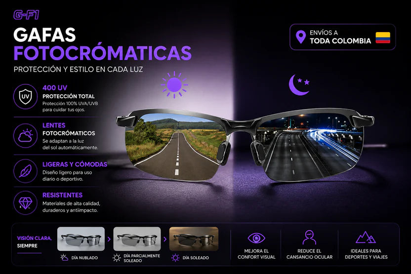 LIQUIDACIÓN DE STOCK: 400 UV  Gafas Fotocromáticas