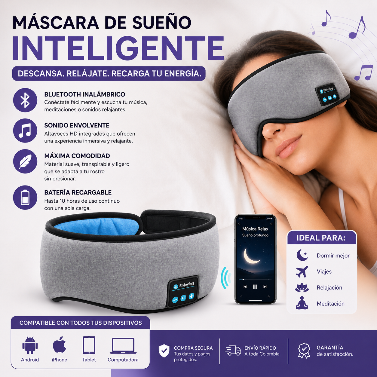 Antifaz Bluetooth Sueño™